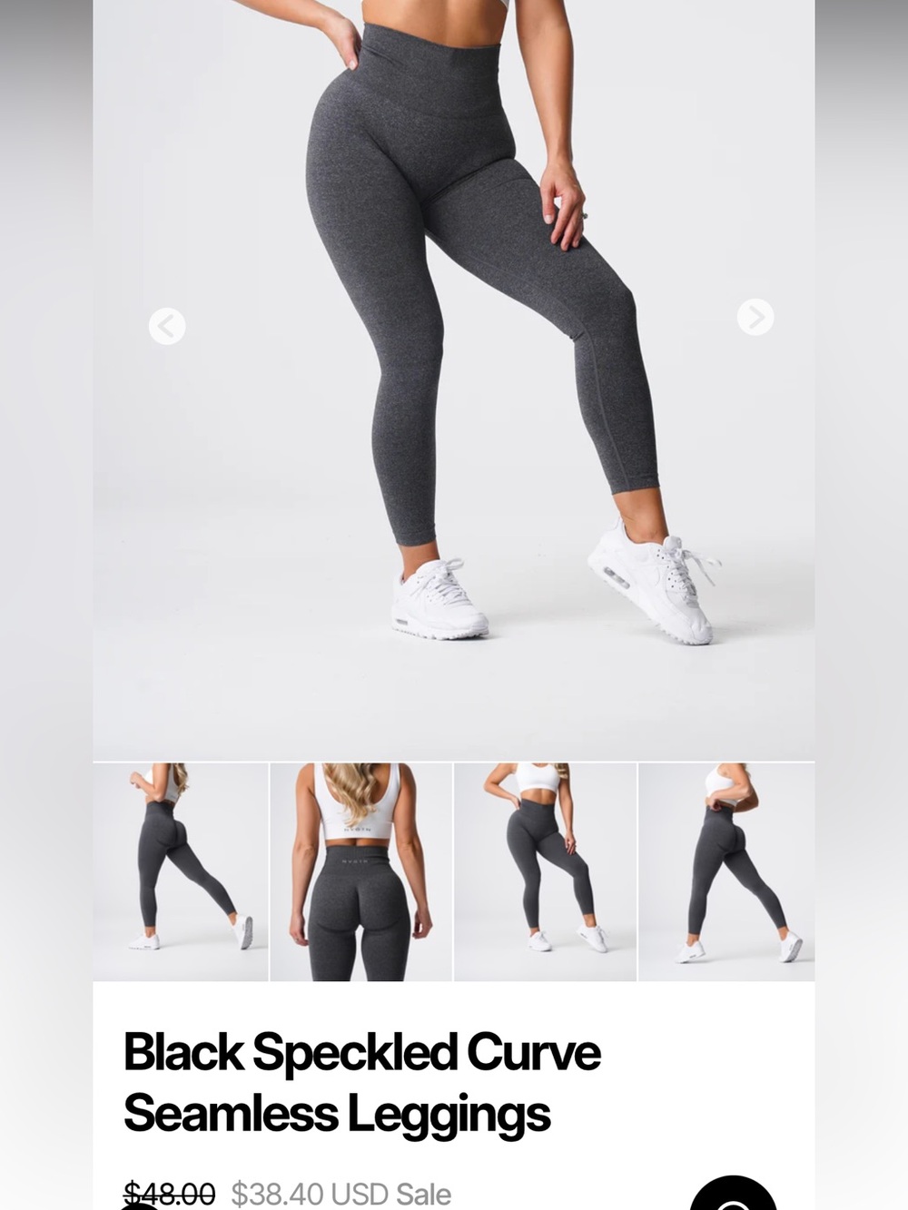 NVGTN Black Speckled Curve High-Waist Leggings